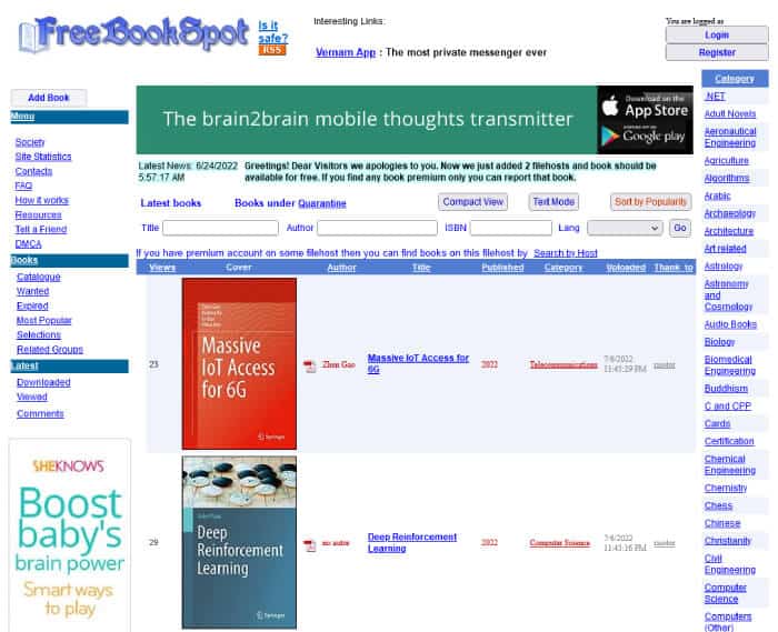 FreeBookSpot Download e-books for free